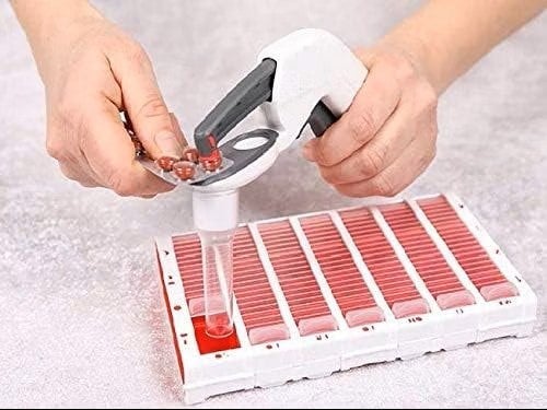 Pivotell Pill Popper & Red Weekly Pill Organiser - aids for Those lacking Dexterity in Their Hands