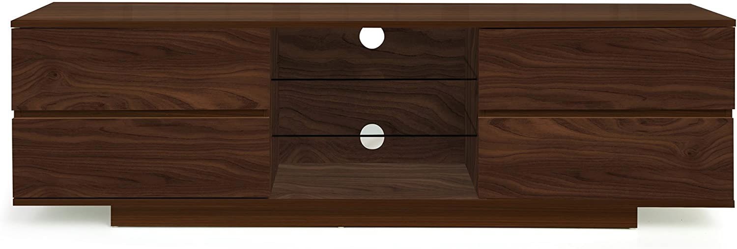 Homeology Avitus Premium Walnut with 4-Walnut Drawers and 3-Shelf 32"-65" LED/OLED/LCD TV Cabinet