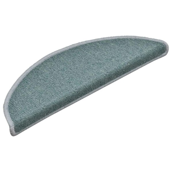 Berkfield Carpet Stair Treads 15 pcs Blue 56x17x3 cm