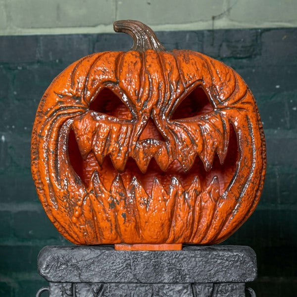 Samuel Alexander 97cm x 1.2m Battery Powered Light up Halloween Pumpkin Fence with LEDs