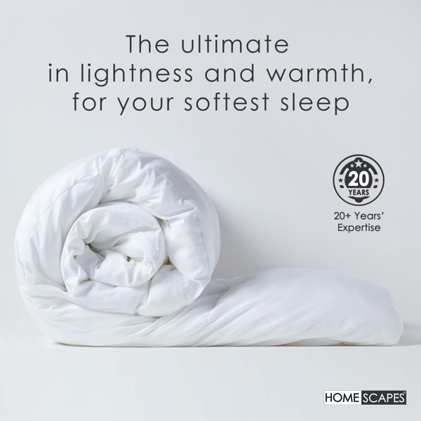 HOMESCAPES Luxury Like Down Super Microfibre All Seasons 13.5 Tog Duvet