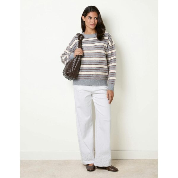 Blue Vanilla Striped Knit Jumper