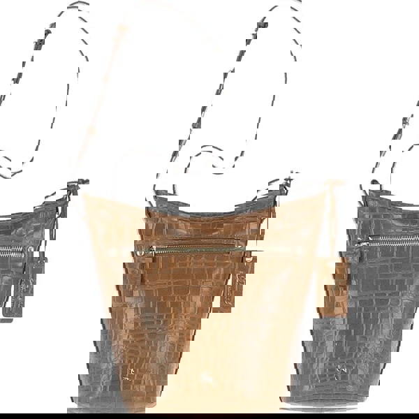 Ashwood 'Expression' Croc Embossed Leather Shoulder Bag: 63790