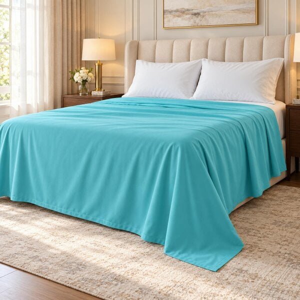 Night Zone 200 Thread Count Egyptian Cotton Flat Sheet – Hotel Quality Bed Linen