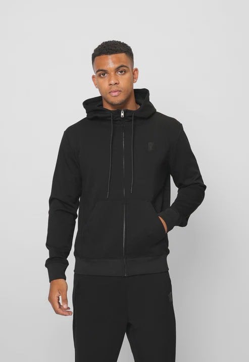 Valere Milano Luxe Clean Zip Hoodie - Black