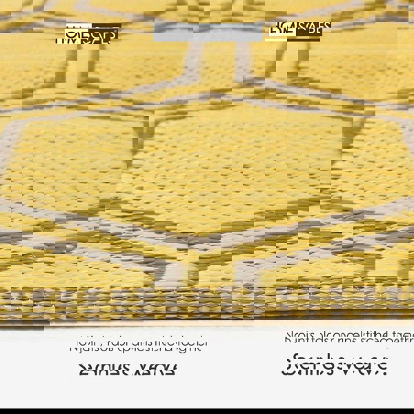 HOMESCAPES Outdoor Rug Luxury Waterproof Reversible, For Garden, Honeycomb