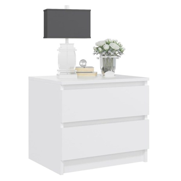 Berkfield Bed Cabinets 2 pcs White 50x39x43.5 cm Engineered Wood