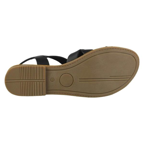 Leather Collection Ladies Leather Collection Buckle Slingback Sandals F00229