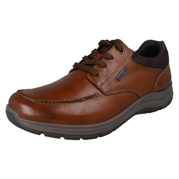 Rieker Mens Rieker TEX Zip Detailed Extra Wide Lace Up Shoes 03607
