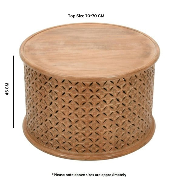 IH Design Viva Mango Wood Round Coffee Table