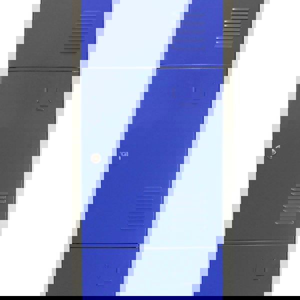 Monstershop Metal Storage Lockers - Four Doors, Flatpacked, Blue