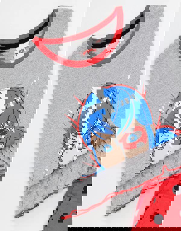 Miraculous Girls Grey Ladybug Placement Print & Polka Dot Short Sleeve Long Leg Pyjama Set