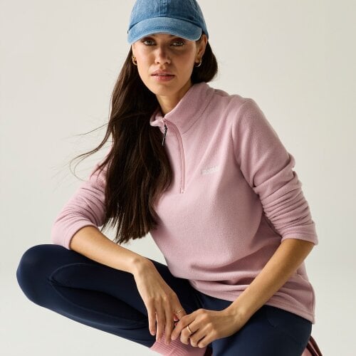 Regatta Women's Sweetheart 1/4 Zip Fleece Top - Powder Lilac