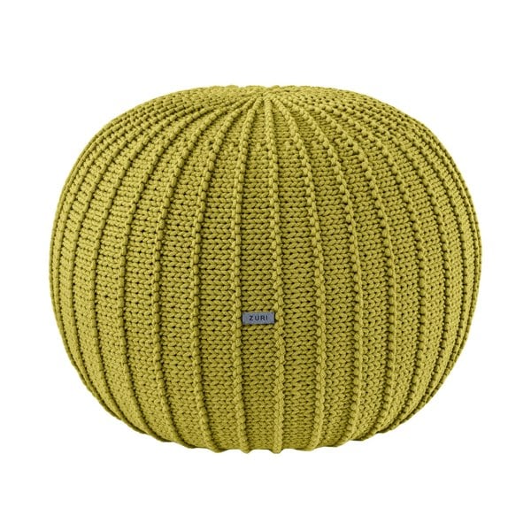 Zuri House Knitted pouffe, Medium | GOLDEN KIWI