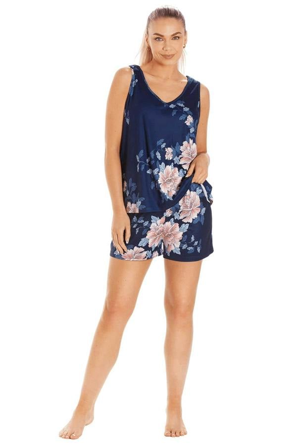 Womens Lightweight Floral Print Short Pyjama Set