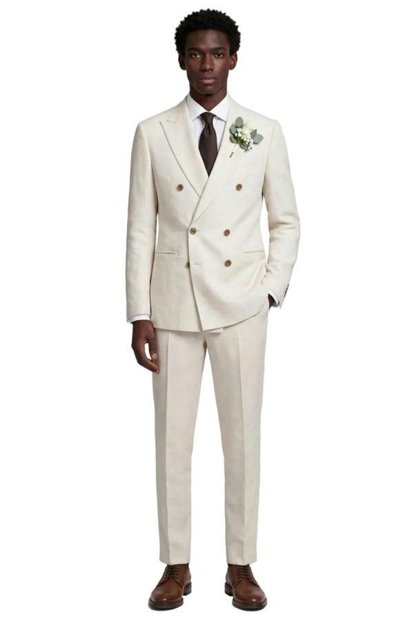 Harry Brown London Giacomo Slim Fit Double Breasted Suit Jacket