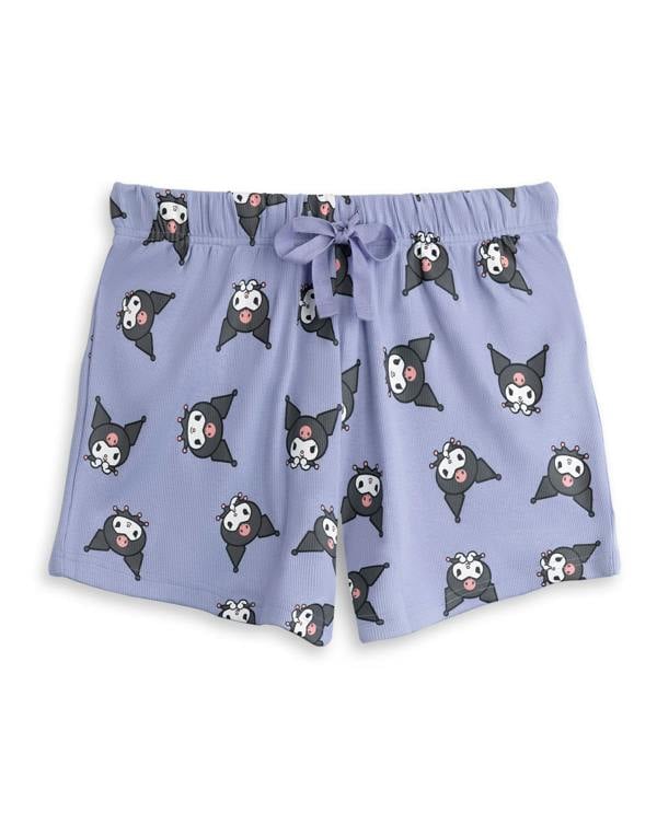 Hello Kitty Womens Purple Kuromi Vest and Shorts Pyjama Set