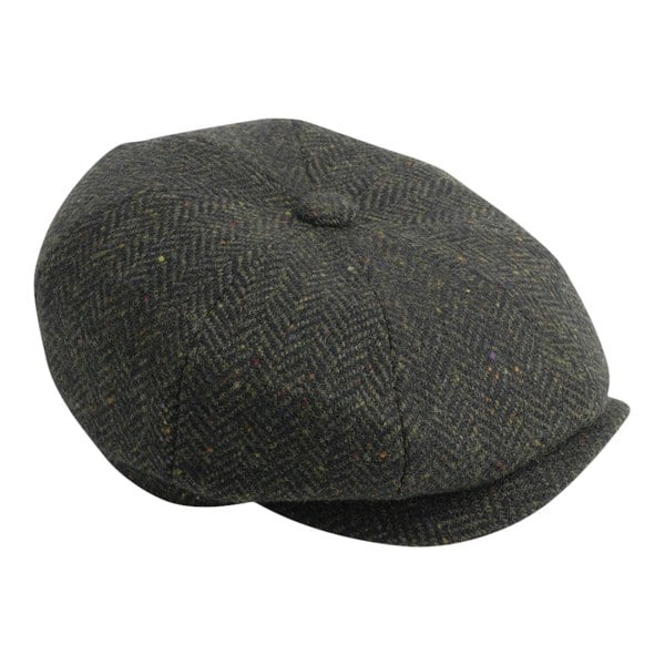 Gamble & Gunn Ardura - Green Button Top Cap Molloy and Sons Irish Donegal Tweed