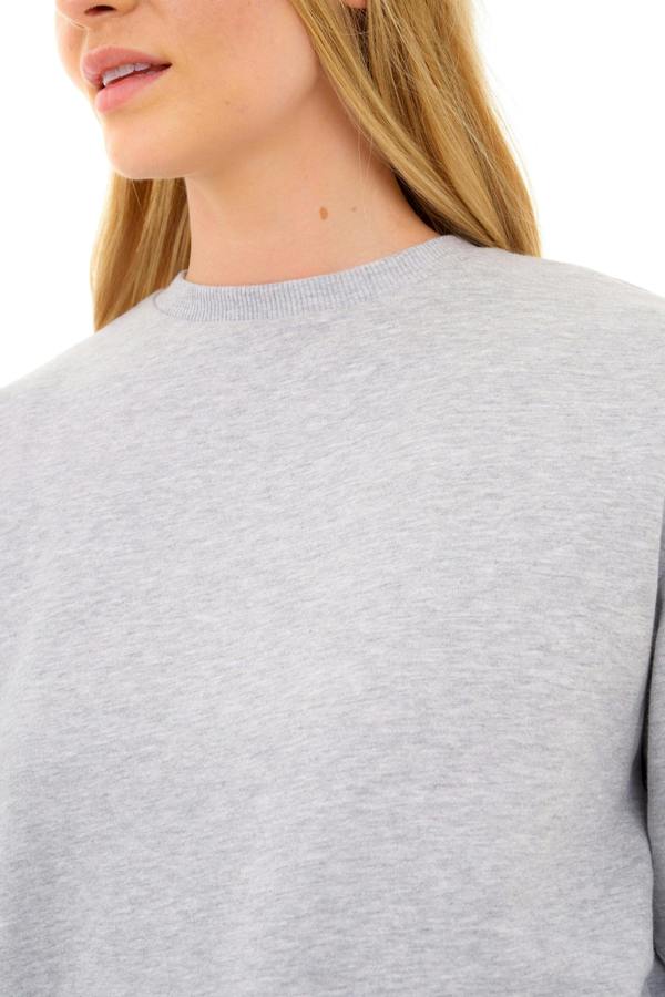 Smart Living Women's Crew Neck Sweatshirt - Ultra-Soft Casual Pullover for Everyday Comfort - Grey