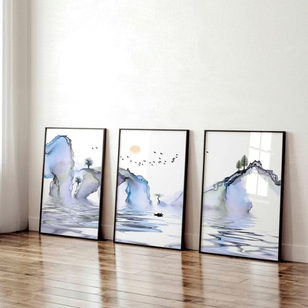 Wall art for office | set of 3 framed wall art