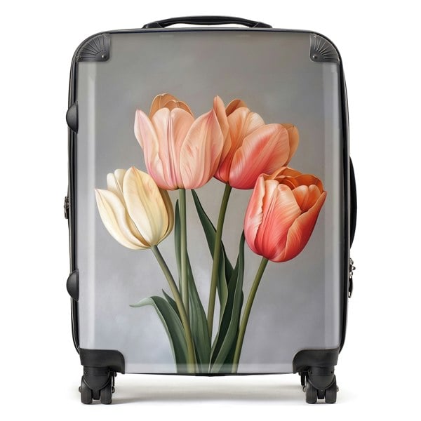 Warren Reed Spring Tulips Suitcase