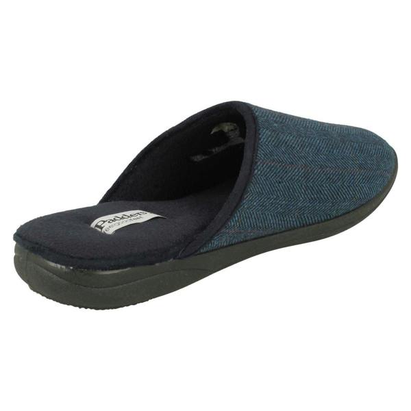 Padders Mens Padders Stag Detailed Mule Slippers Stag