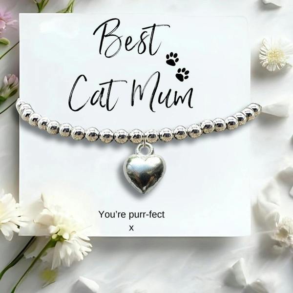 Aye Do Gifts Small Best Cat Mum Gift Hamper | Bracelet, Chocolates & Candle