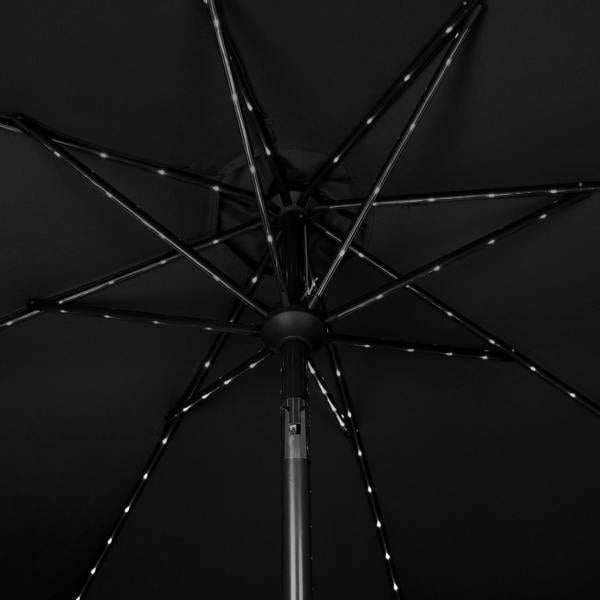 Jardi LED Tilt Parasol 2.7m – Black
