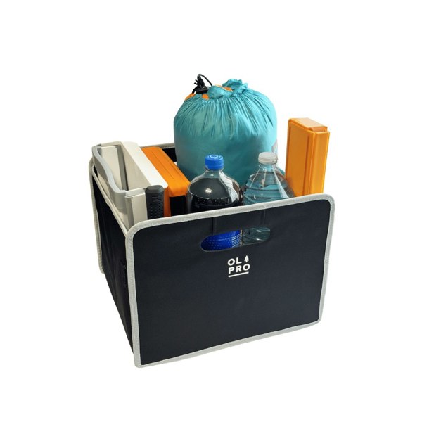 24L Folding Storage Box OLPRO - with items inside