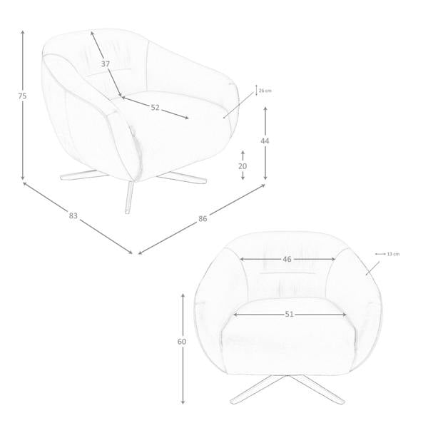 Angel Cerdá Brown Leather Swivel Armchair 5183