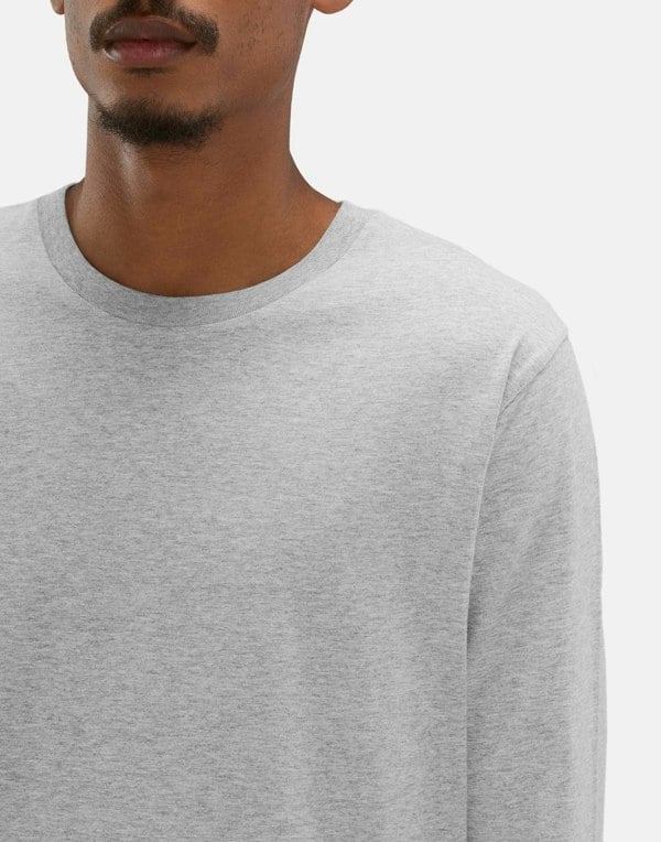 Men's Organic Cotton Jersey Long Sleeve T-Shirt – Grey Marl - British Boxers