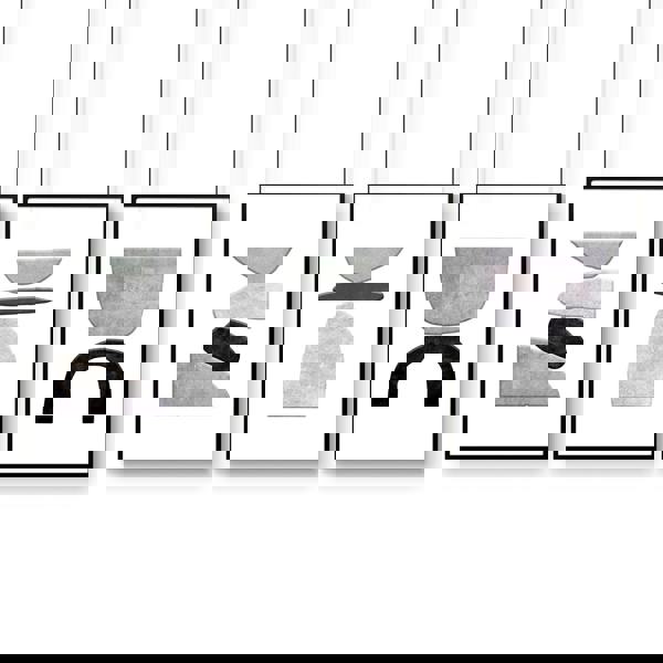 Abstract Painting Black And White | Set of 3 wall art prints