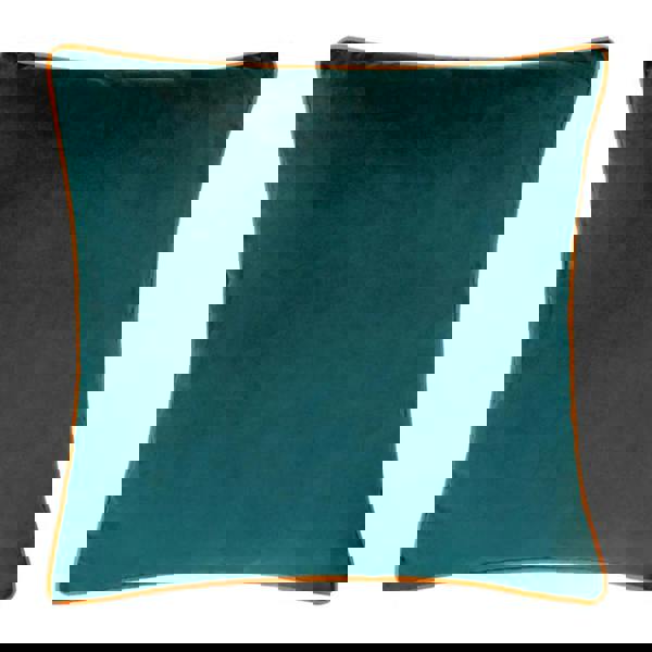 Furn Meridian Velvet Cushion Cover - Teal/Orange Tiger - 