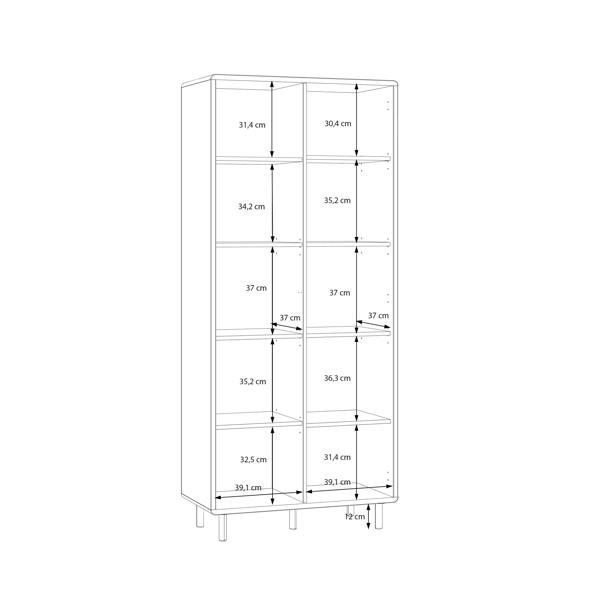 Furniture To Go Playly Tall Storage Cabinet with Door/Open Shelving in Sand