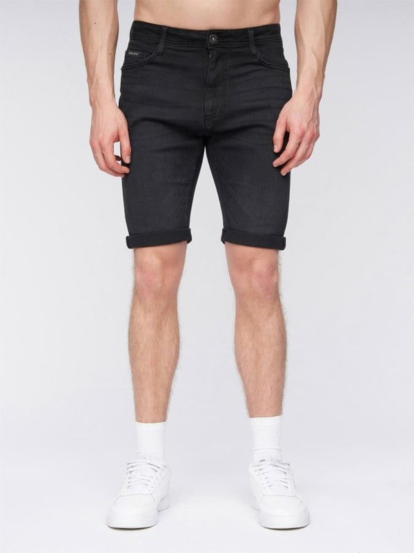 Henleys Flex Denim Shorts Black Wash