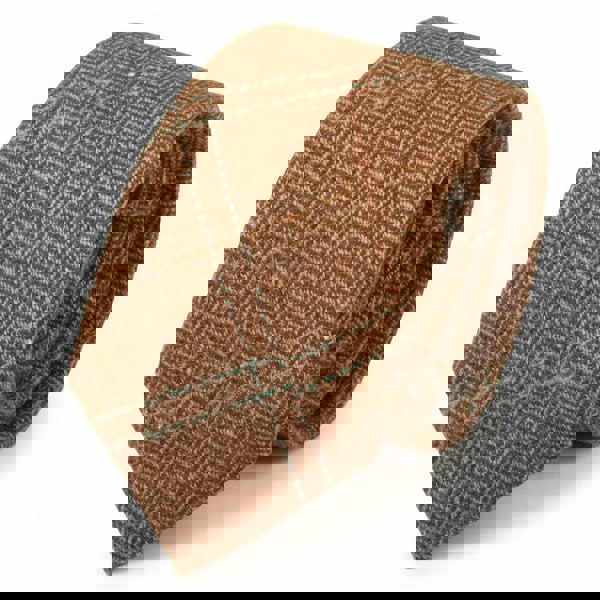 TruClothing Men's Wool Blend Herringbone Plaid Tweed Tie