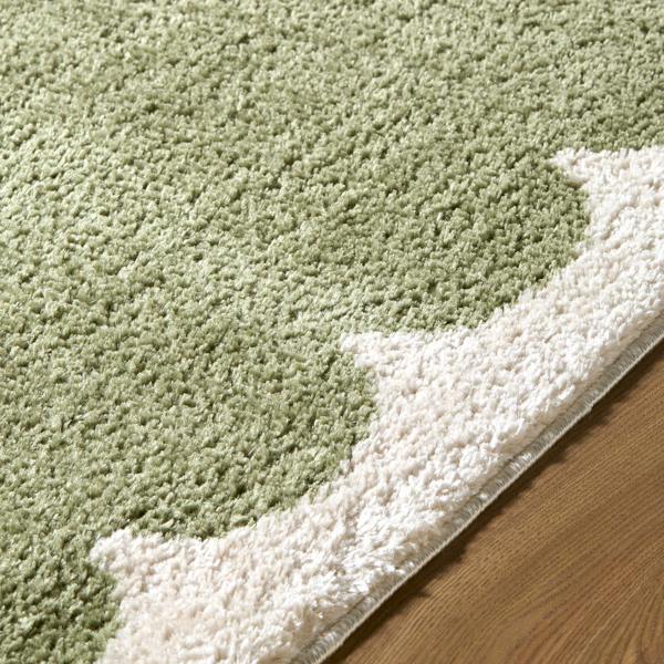 Livabliss Tivoli-Washable Green Cream Modern High Pile Rug
