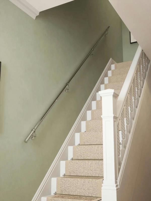 Handrails Direct Radway Chrome Straight Flight Handrail