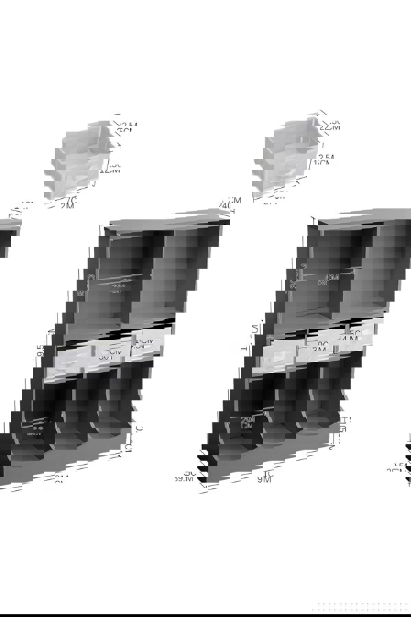 Living and Home Three Story Open Toy Clothing And Book Storage Cabinet