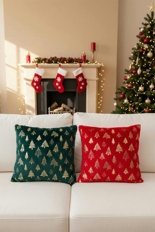Living and Home Christmas Themed Plush Throw Pillows