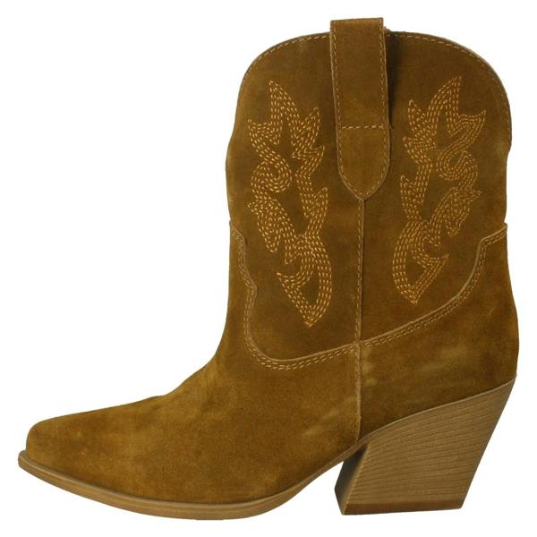 Spot On Ladies Spot On Leather Slip On Cowboy Boots F51248