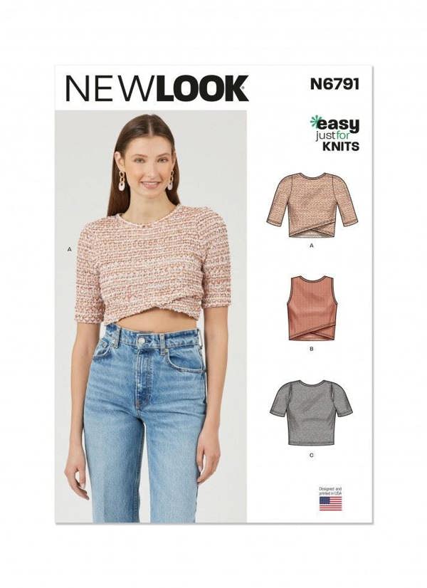 New Look Sewing Pattern 6791, Tops for Women, A (6-8-10-12-14-16-18) - Easy