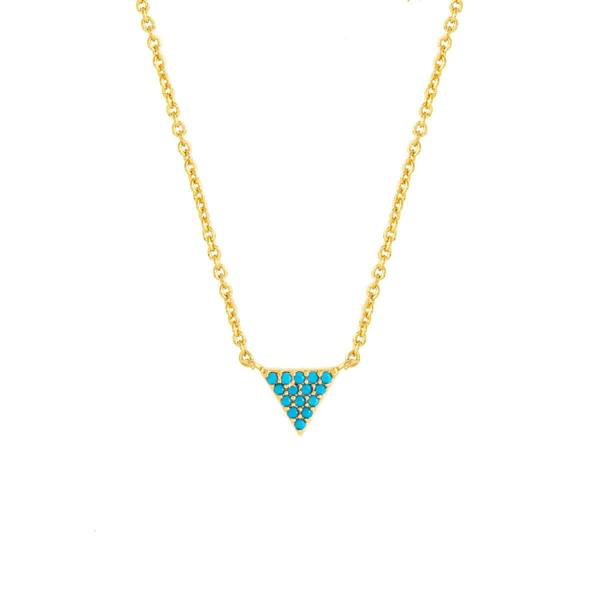 Sole du Soleil Lupine Women's 18k Gold Plated Triangle Fashion Necklace