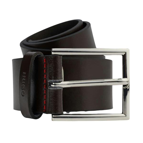 Hugo Boss Mens Giaspo Leather Belt - Brown - 