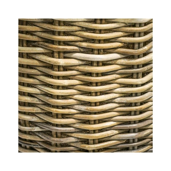 Ivyline Wicker Log Basket Round Lined, Set of 2
