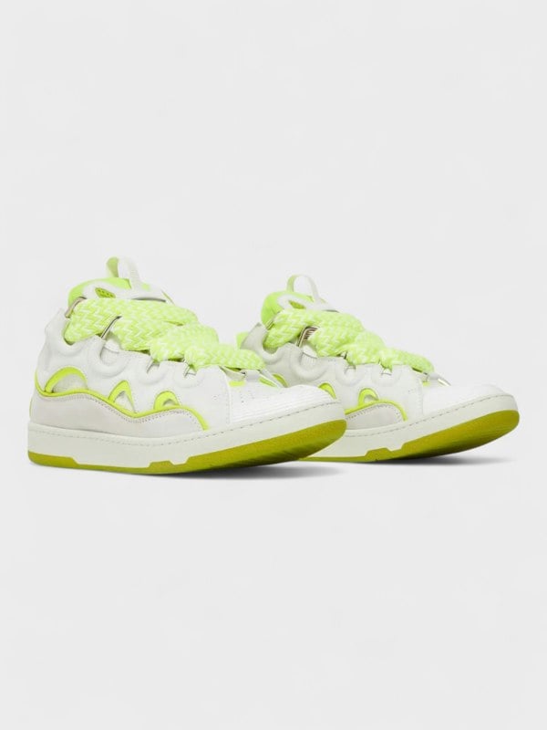 Lanvin Curb Sneakers White Fluo Yellow
