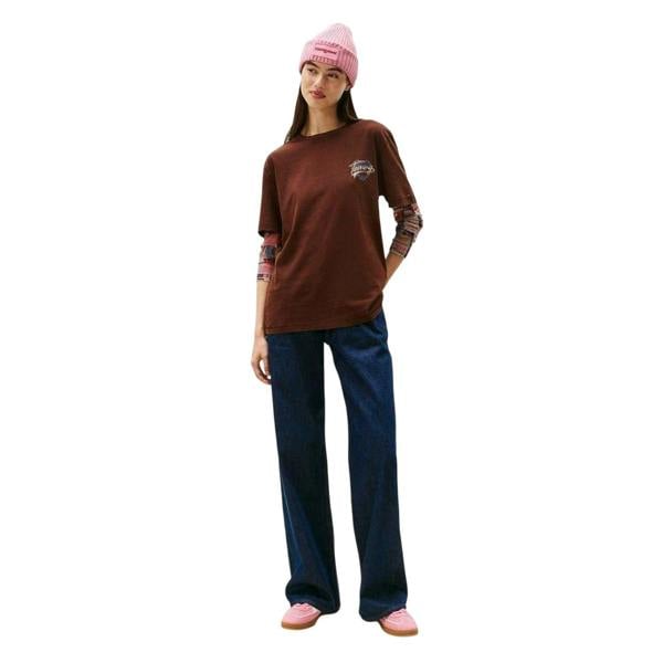 Tommy Jeans Womens/Ladies Graphic Print Crew Neck T-Shirt - Brown - 