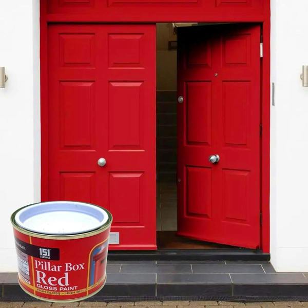 151 2X Pillar Box Red Paint Tin 180ml