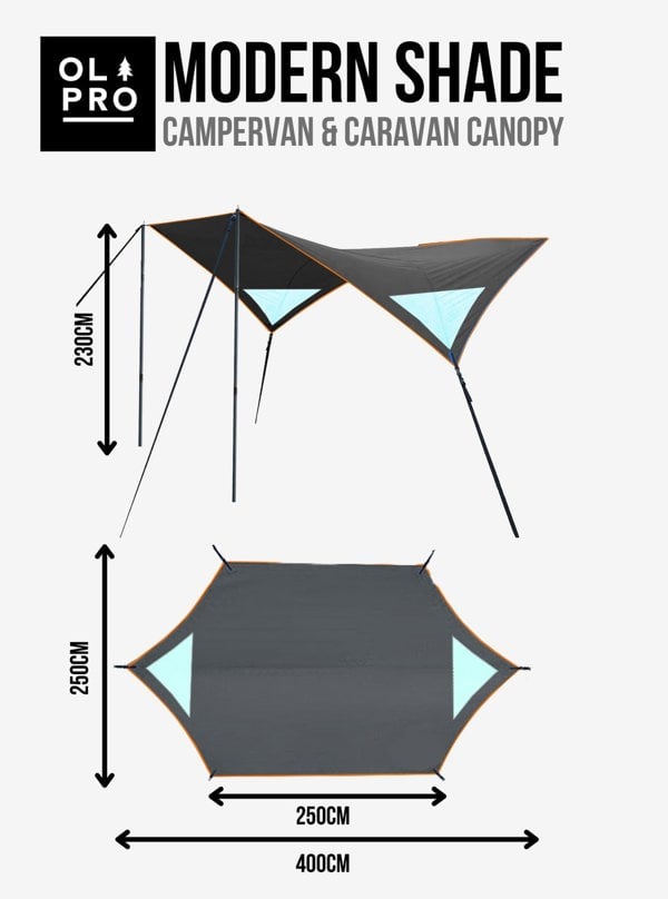 Modern Shade Canopy - Orange OLPRO