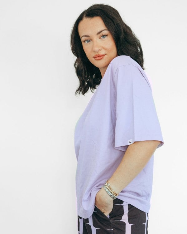 Elsie Lilac Oversized T-Shirt - image 3